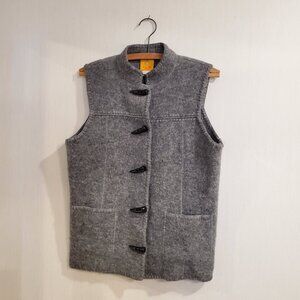 Ruby Rd. Grey Wool Vest Women's Size Medium Petite